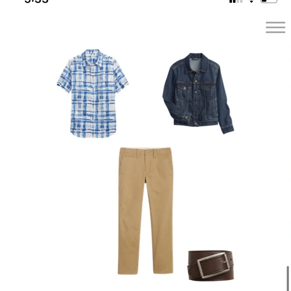 New GAP Plaid poplin cotton shortsleeved button down shirt